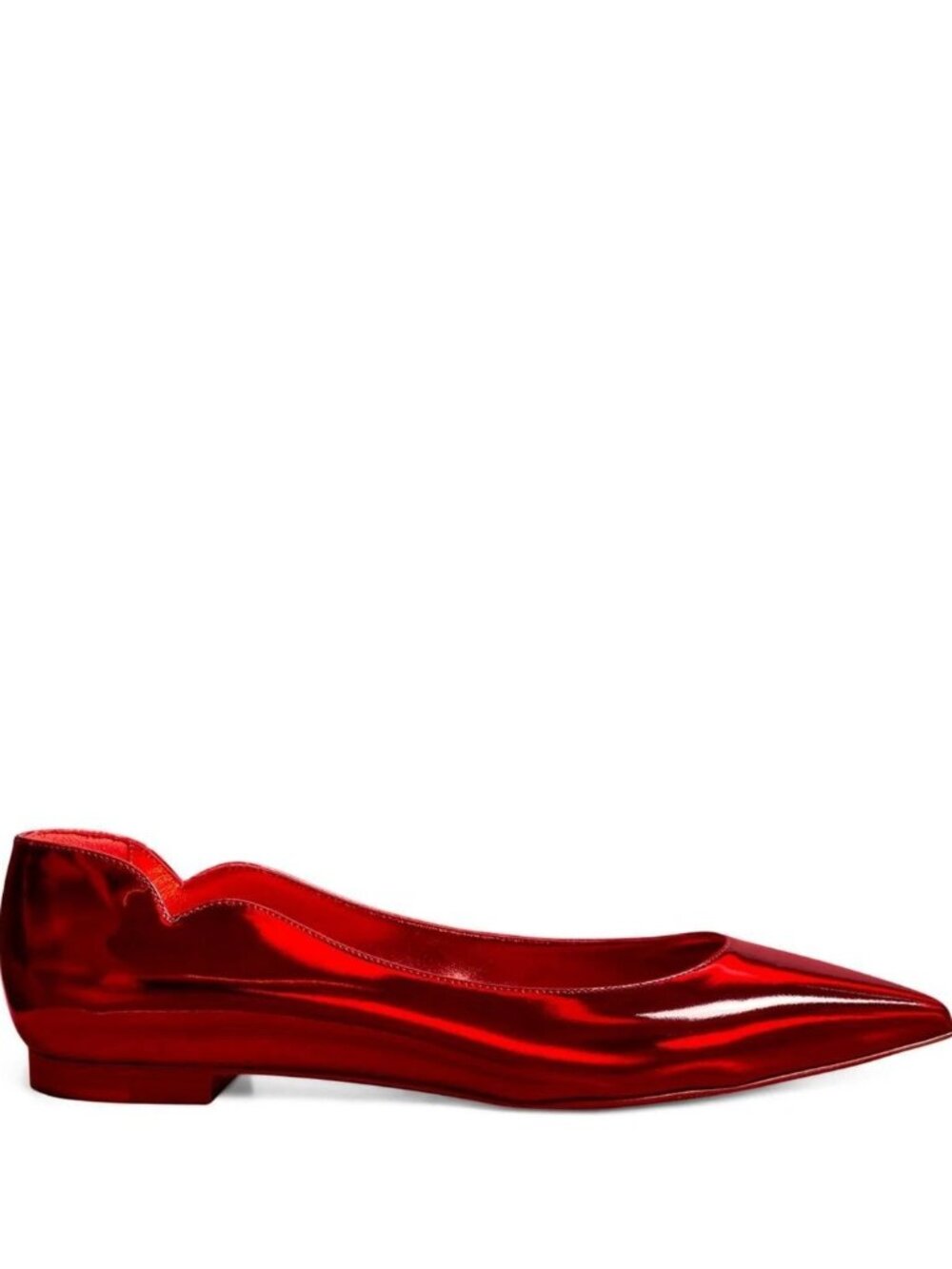 Christian Louboutin HOT CHICKITA Scallop Patent Ballerina Flat Shoes Loubi - Picture 2 of 16